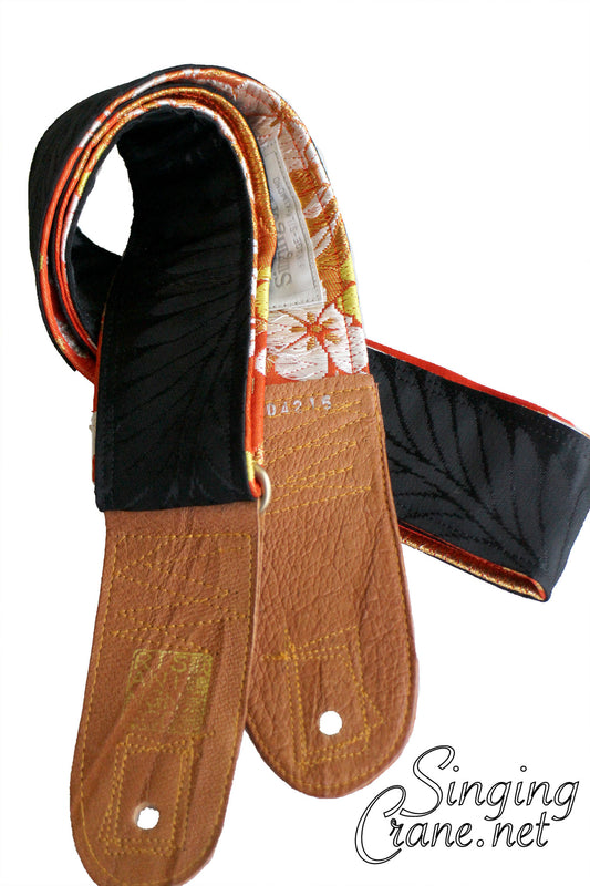 Singing Crane - Beautiful guitar strap - SC104215 : Shikkoku-orange