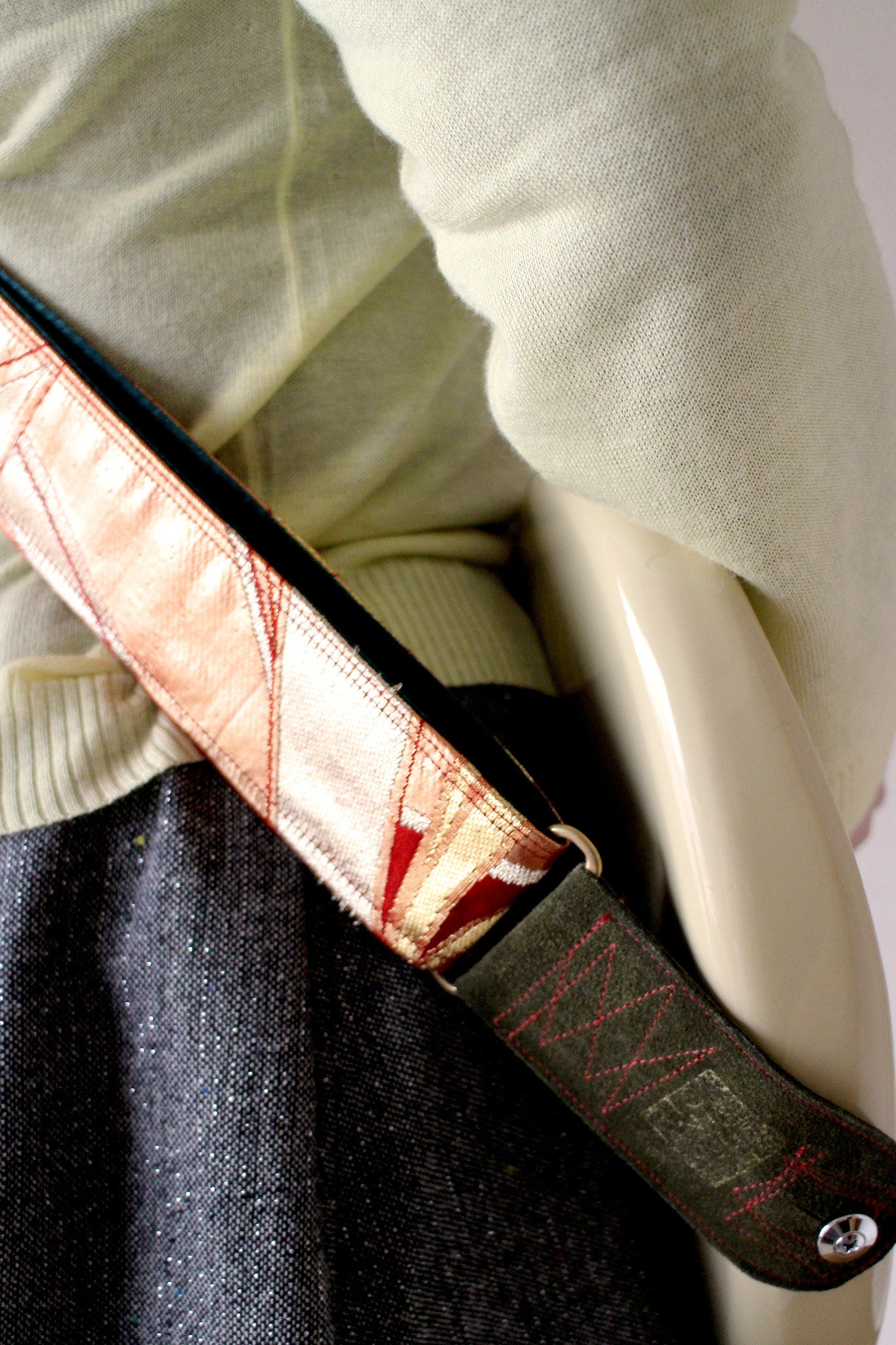 Singing Crane - Beautiful guitar strap - SC102315 : Beni-green