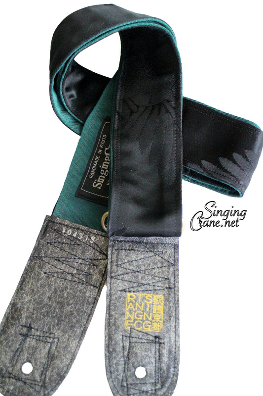 Singing Crane - Beautiful guitar strap - SC104315 : Shikkoku-green