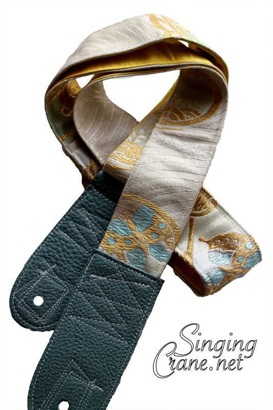Singing Crane - Beautiful guitar strap - SC106315 : Unohana-yellow