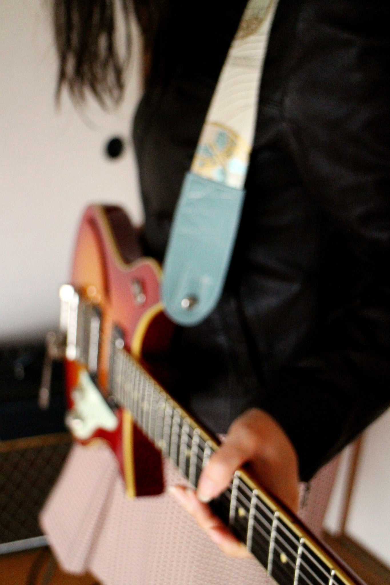 Singing Crane - Beautiful guitar strap - SC106315 : Unohana-yellow