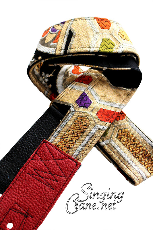 Singing Crane - Beautiful guitar strap - SC107215 : Nurebairo-black