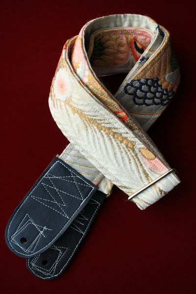 Singing Crane - Beautiful guitar strap - Kujaku-cg (SC111117) =SALE= 