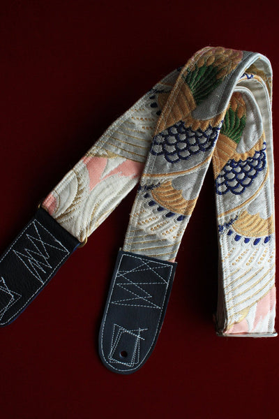 Singing Crane - Beautiful guitar strap - Kujaku-cg (SC111117) =SALE= 