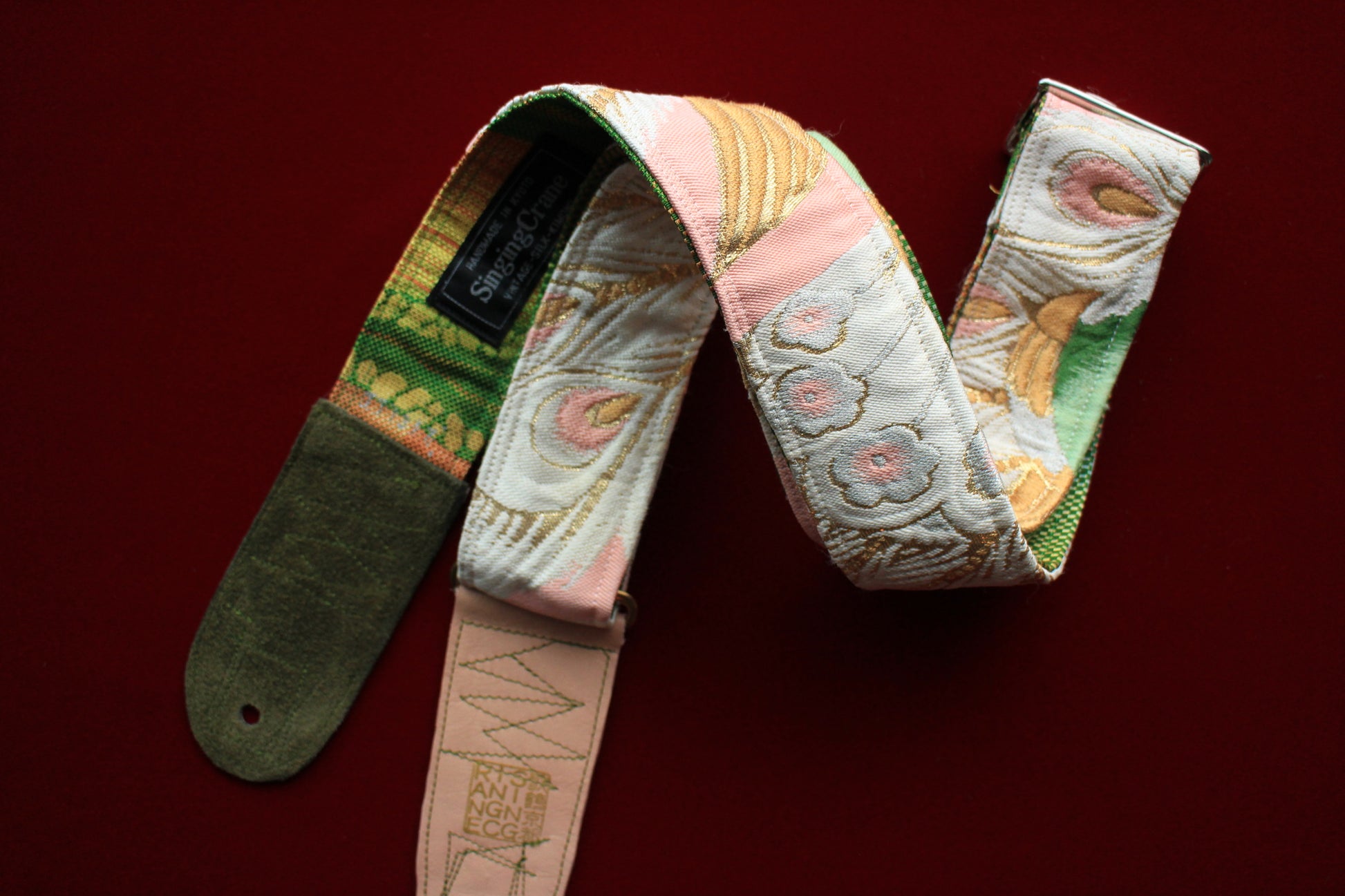 Singing Crane - Beautiful guitar strap - Kujaku-gr (SC111317) =SALE= 