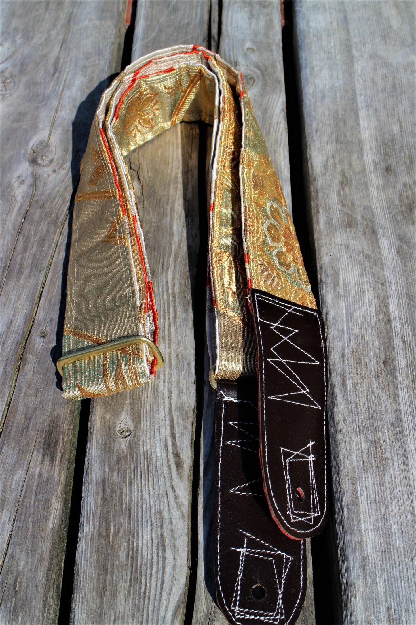 Singing Crane - Beautiful guitar strap - Kanaria-wh (SC18043) 