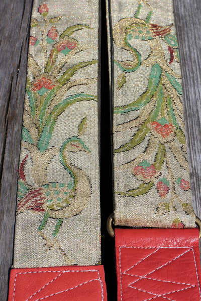 Singing Crane - Beautiful guitar strap - Mokuran (SC103117) =SALE= 