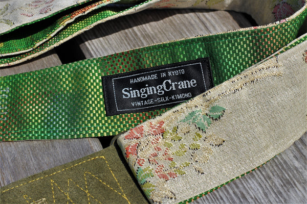Singing Crane - Beautiful guitar strap - Mokuran-g (SC103317) =SALE= 