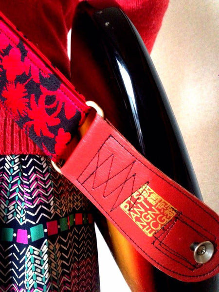 Singing Crane - Beautiful guitar strap - SC101215 : Roiro-red 