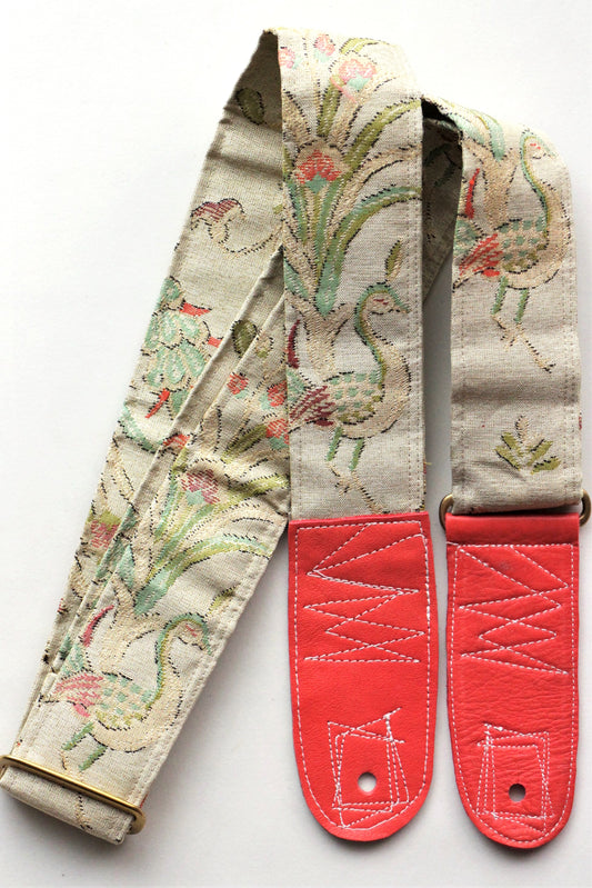 Singing Crane - Beautiful guitar strap - Mokuran (SC103117) =SALE= 