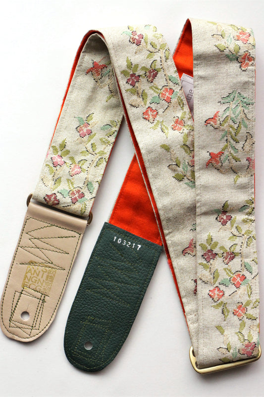 Singing Crane - Beautiful guitar strap - Mokuran-or (SC103217) =SALE= 