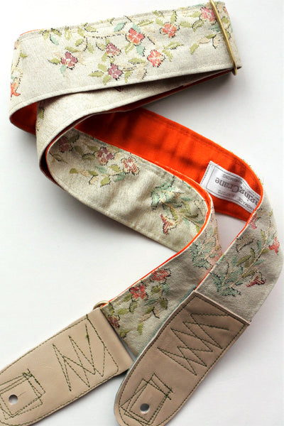 Singing Crane - Beautiful guitar strap - Mokuran-or (SC103217) =SALE= 