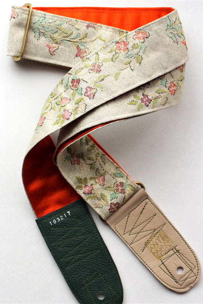 Singing Crane - Beautiful guitar strap - Mokuran-or (SC103217) =SALE= 