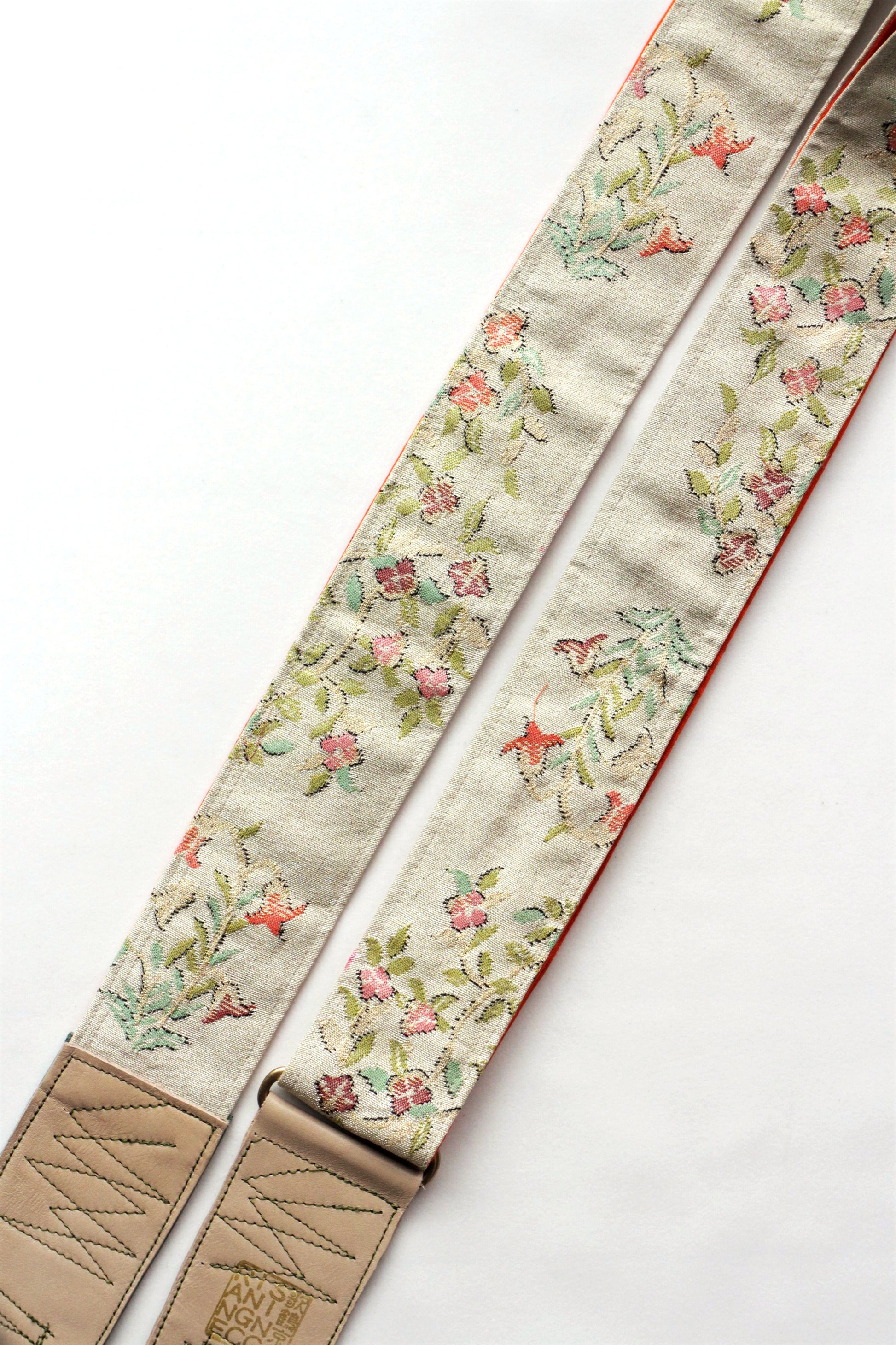 Singing Crane - Beautiful guitar strap - Mokuran-or (SC103217) =SALE= 