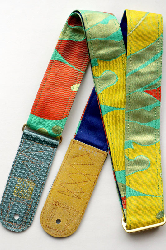 Singing Crane - Beautiful guitar strap - Hisui-bl (SC18172) 
