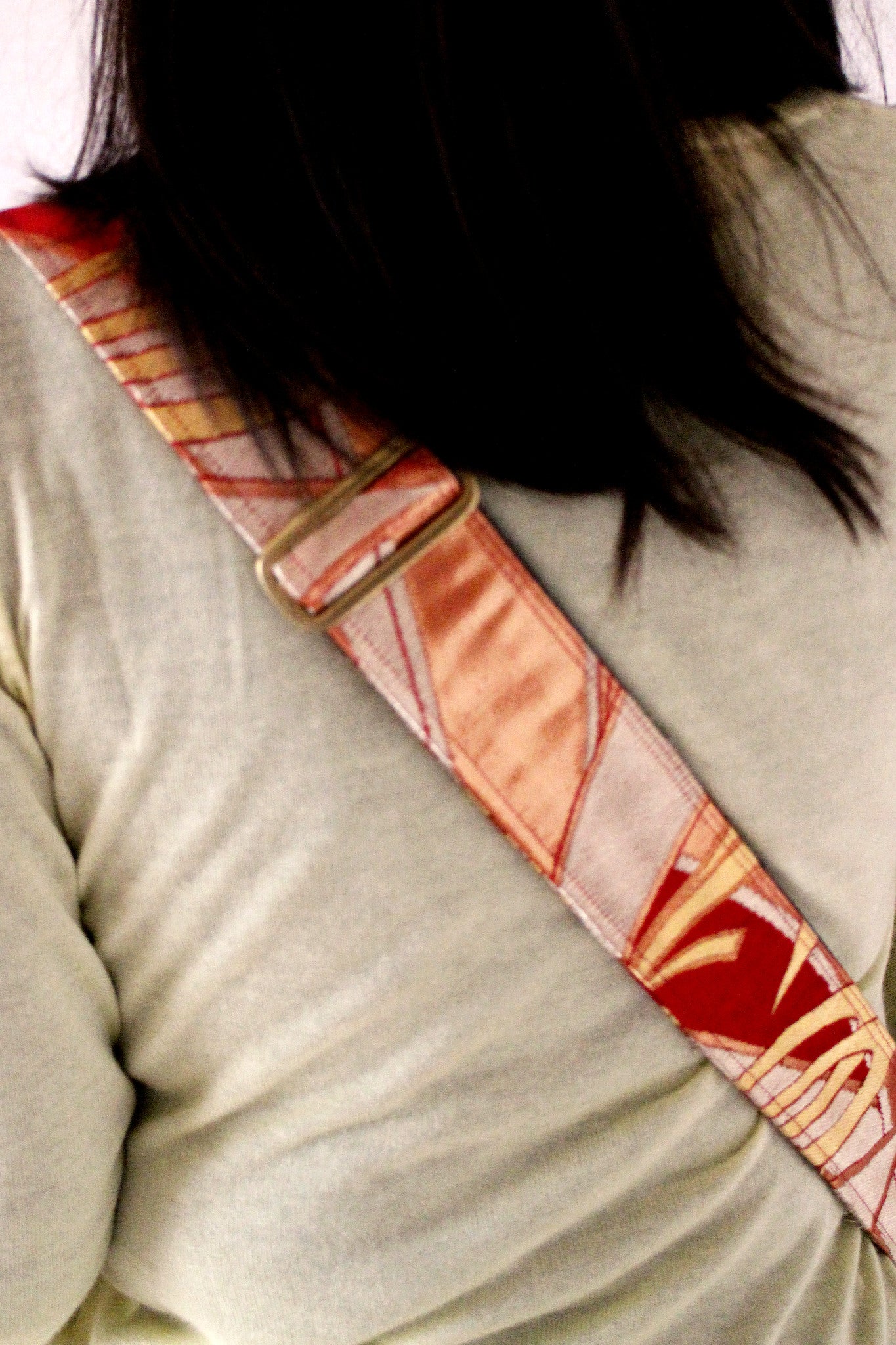 Singing Crane - Beautiful guitar strap - SC102315 : Beni-green 