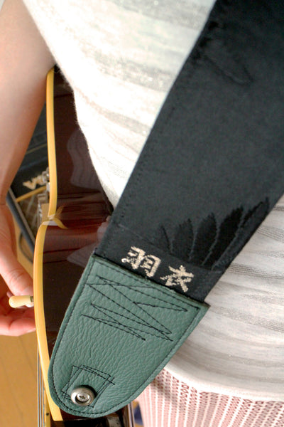 Singing Crane - Beautiful guitar strap - SC104115 : Shikkoku-original =SALE= 