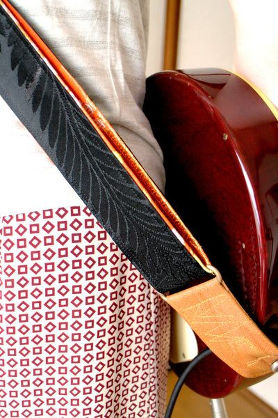 Singing Crane - Beautiful guitar strap - SC104215 : Shikkoku-orange 