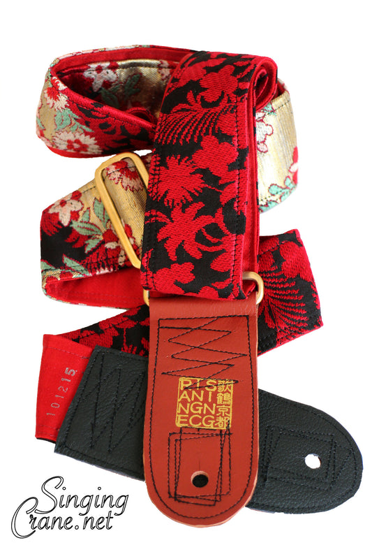 Singing Crane - Beautiful guitar strap - SC101215 : Roiro-red 