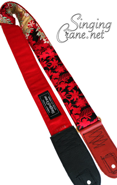 Singing Crane - Beautiful guitar strap - SC101215 : Roiro-red 