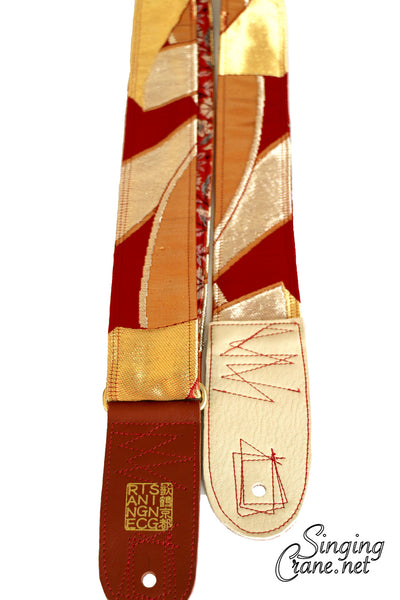 Singing Crane - Beautiful guitar strap - SC102215 : Beni-flower [only available on Reverb] 