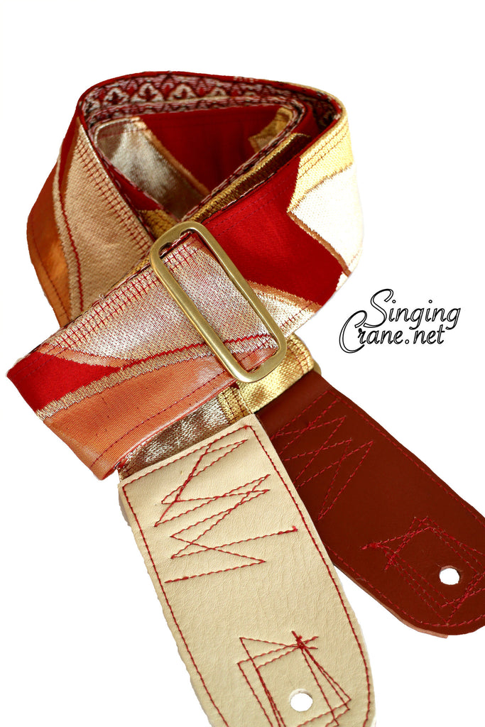 Singing Crane - Beautiful guitar strap - SC102215 : Beni-flower [only available on Reverb] 