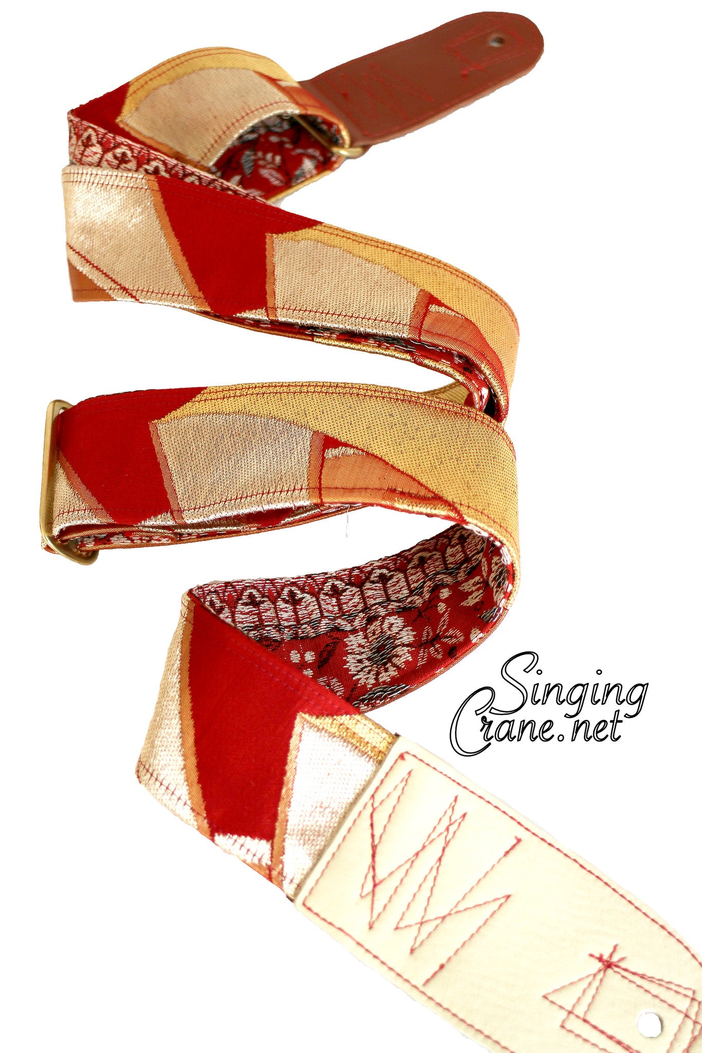 Singing Crane - Beautiful guitar strap - SC102215 : Beni-flower [only available on Reverb] 