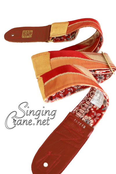 Singing Crane - Beautiful guitar strap - SC102215 : Beni-flower [only available on Reverb] 