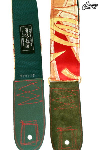 Singing Crane - Beautiful guitar strap - SC102315 : Beni-green 