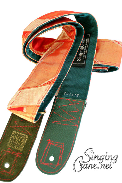 Singing Crane - Beautiful guitar strap - SC102315 : Beni-green 