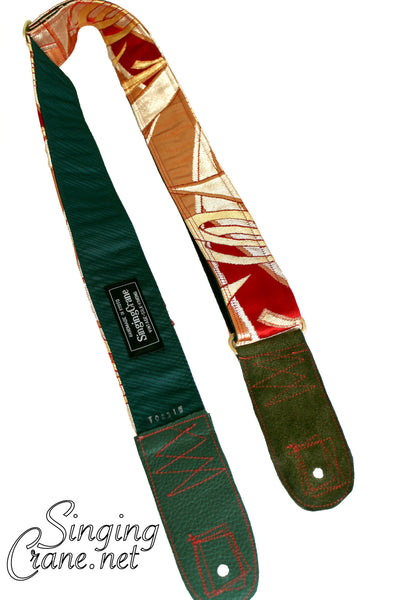 Singing Crane - Beautiful guitar strap - SC102315 : Beni-green 