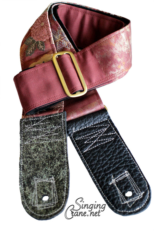 Singing Crane - Beautiful guitar strap - SC103215: Fuji-black [only available on Reverb] 