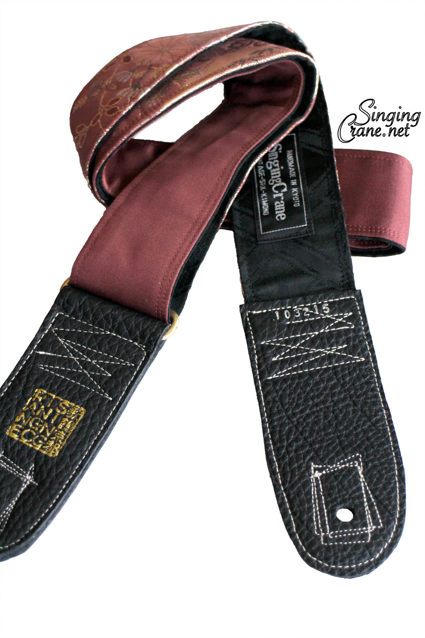 Singing Crane - Beautiful guitar strap - SC103215: Fuji-black [only available on Reverb] 