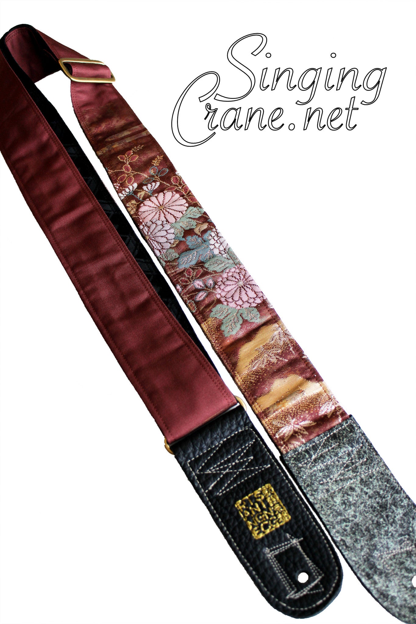 Singing Crane - Beautiful guitar strap - SC103215: Fuji-black [only available on Reverb] 