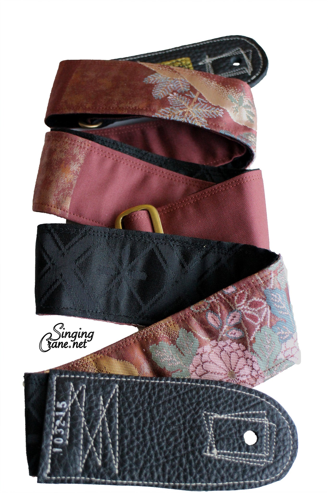 Singing Crane - Beautiful guitar strap - SC103215: Fuji-black [only available on Reverb] 