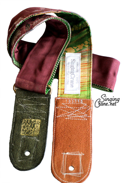 Singing Crane - Beautiful guitar strap - SC103315 : Fuji-green 