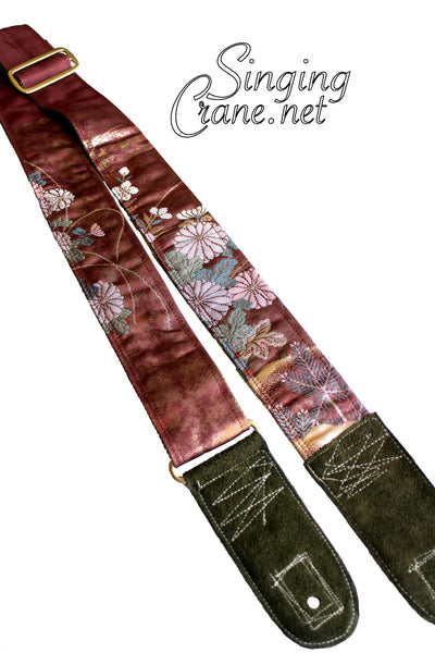 Singing Crane - Beautiful guitar strap - SC103315 : Fuji-green 