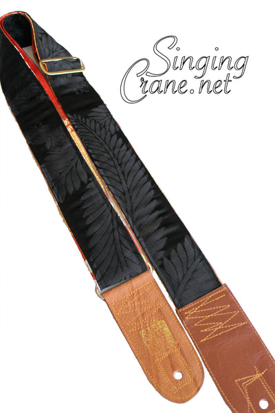 Singing Crane - Beautiful guitar strap - SC104215 : Shikkoku-orange 