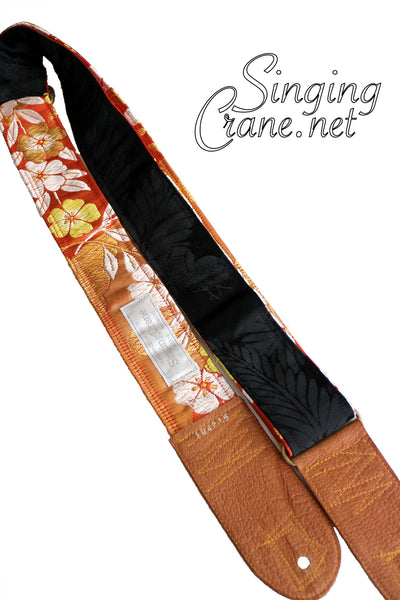 Singing Crane - Beautiful guitar strap - SC104215 : Shikkoku-orange 