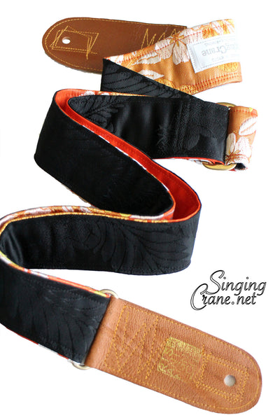 Singing Crane - Beautiful guitar strap - SC104215 : Shikkoku-orange 