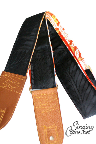 Singing Crane - Beautiful guitar strap - SC104215 : Shikkoku-orange 