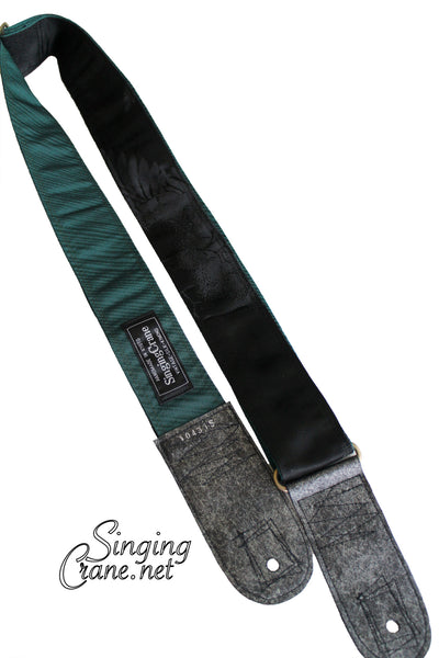 Singing Crane - Beautiful guitar strap - SC104315 : Shikkoku-green 