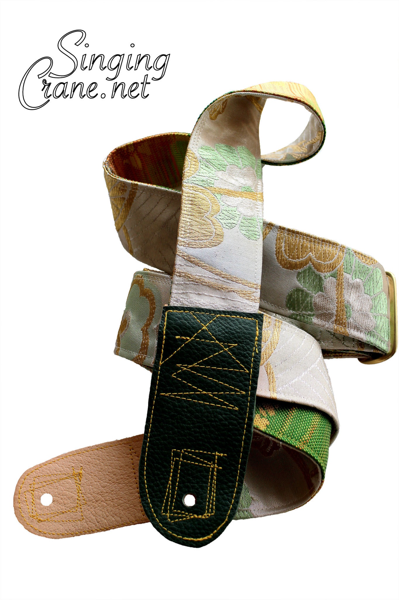 Singing Crane - Beautiful guitar strap - SC106215 : Unohana-green 