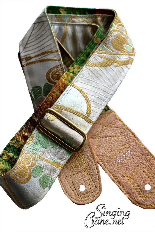 Singing Crane - Beautiful guitar strap - SC106215 : Unohana-green 