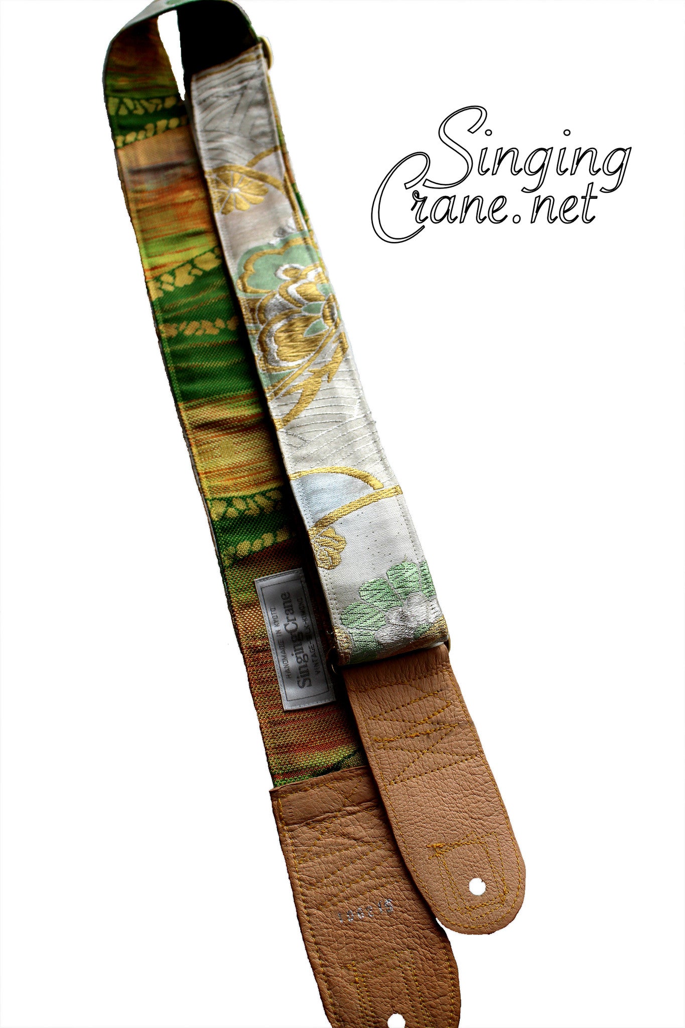 Singing Crane - Beautiful guitar strap - SC106215 : Unohana-green 