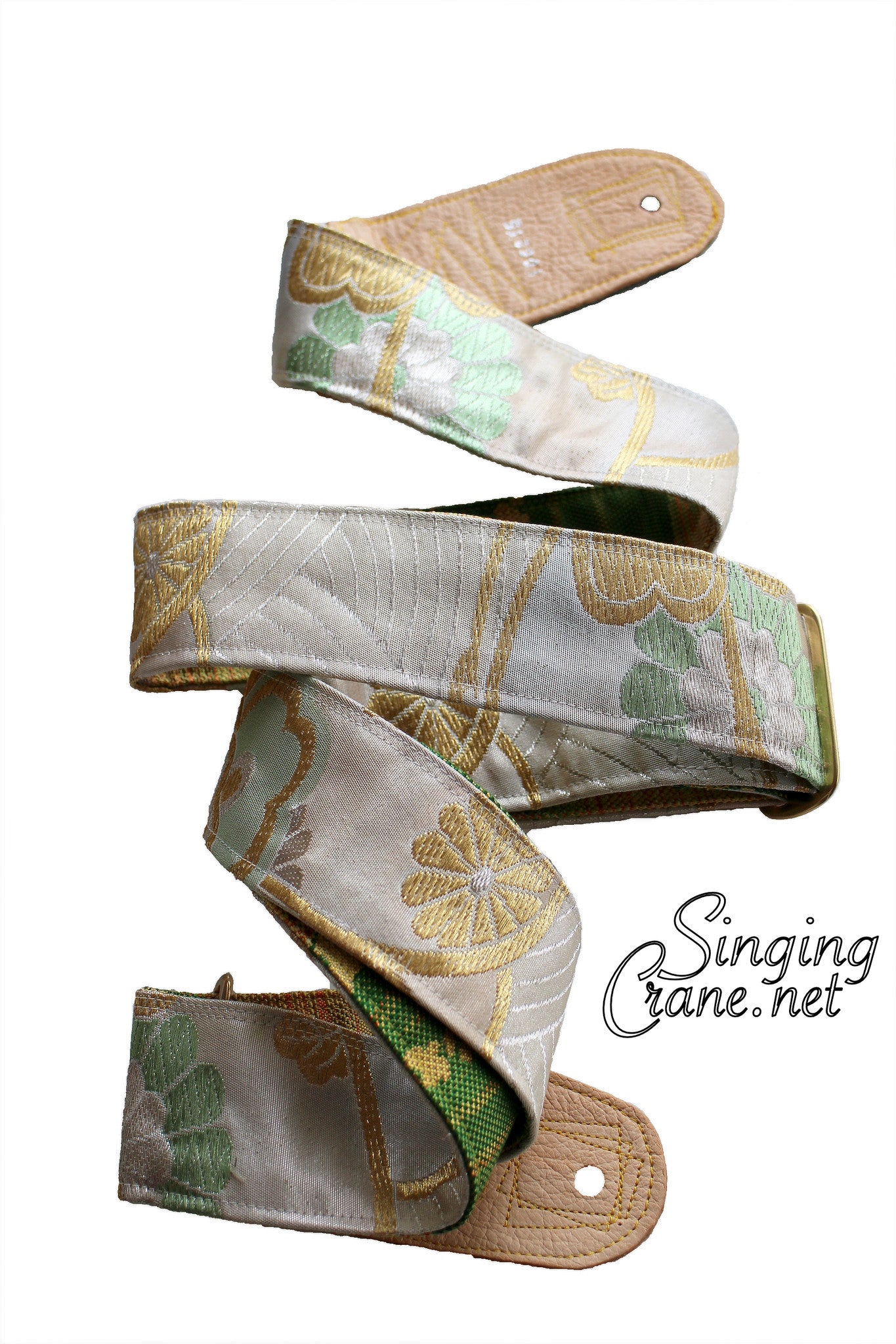 Singing Crane - Beautiful guitar strap - SC106215 : Unohana-green 