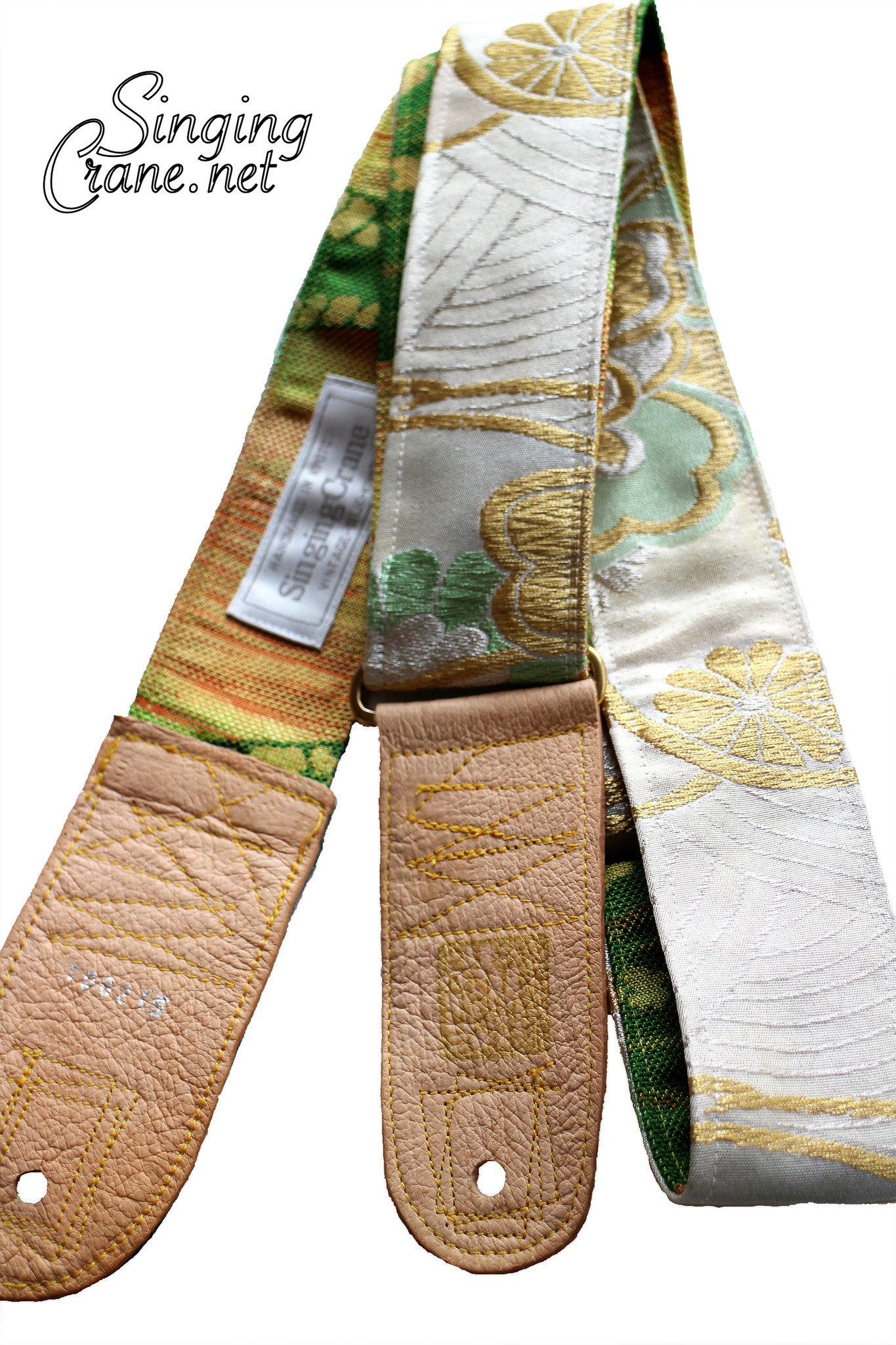 Singing Crane - Beautiful guitar strap - SC106215 : Unohana-green 