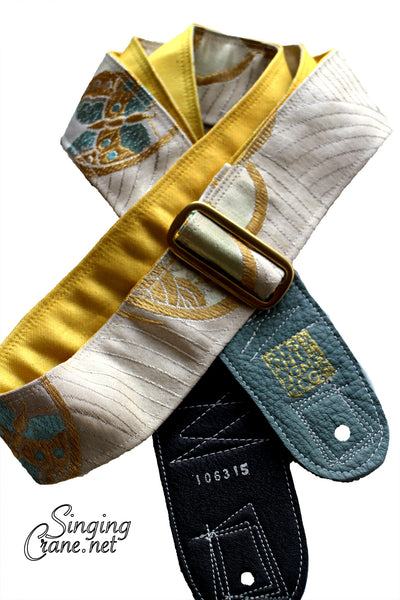 Singing Crane - Beautiful guitar strap - SC106315 : Unohana-yellow 