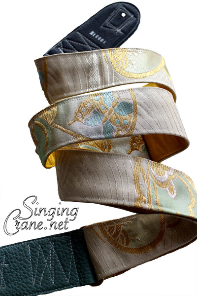 Singing Crane - Beautiful guitar strap - SC106315 : Unohana-yellow 