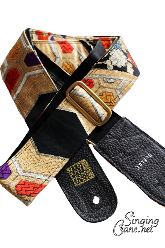 Singing Crane - Beautiful guitar strap - SC107215 : Nurebairo-black 